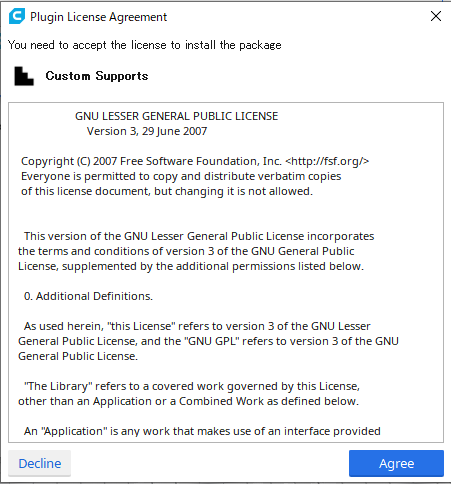 Ultimaker Cura Custom Supports License Agreement