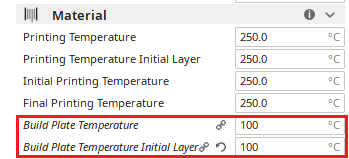 Ultimaker Cura Material 温度設定方法